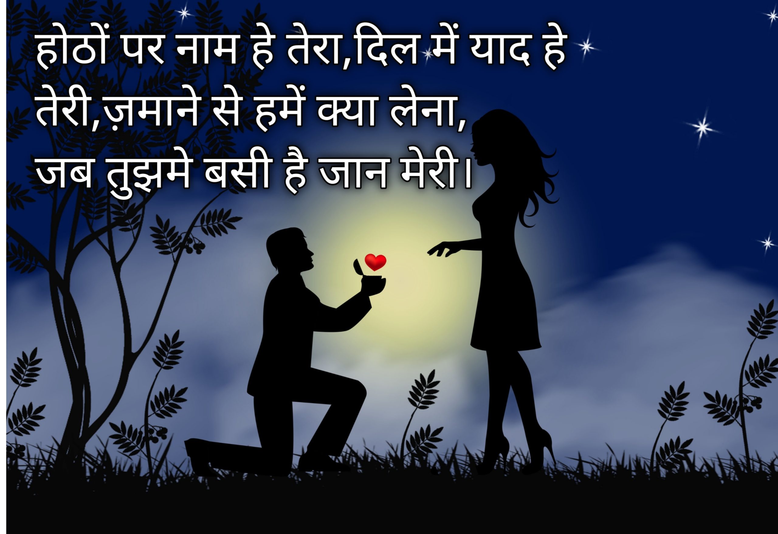 Indulge in the enchanting realm of Romantic Shayari in Hindi, where every word is a melody of love, crafted for hearts entwined in passion in 2024. Let these expressive verses serenade your soul, igniting flames of desire and longing, as you immerse yourself in the timeless beauty of romance.