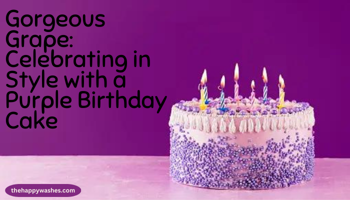 purple birthday cake
